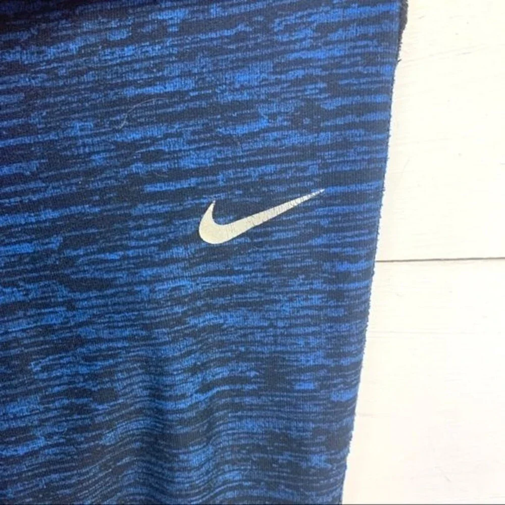NIKE leggings womens blue heathered dri fit crop xsmall
